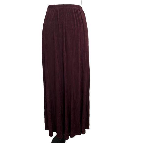 Citiknits Skirt Plus size 1X Burguny Slinky Stretch Long A Line Modest Travel - Picture 1 of 10